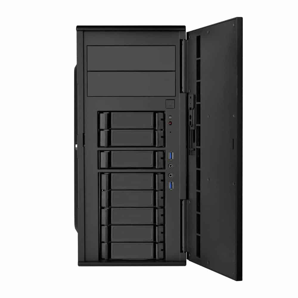 (image for) SilverStone CS380 V2 Mid Tower Case with 8x 2.5"/3.5" Hot-Swap SSD/HDD Bays - ATX Black